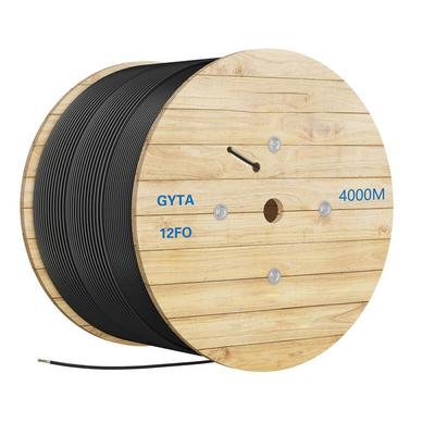 GYTA cable de fibra fijado de múltiples modos tubo suelto PE de cubierta de aluminio cable de grifo