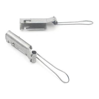 Clampada de alambre de caída de fibra de aluminio FTTH 1-2 pares para cable de telecomunicaciones