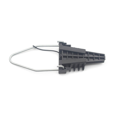 2 cables negros aislantes con abrazadera en forma de wedeg