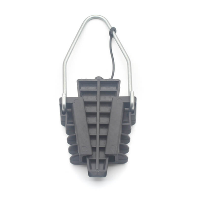 2 cables negros aislantes con abrazadera en forma de wedeg