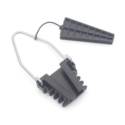 2 cables negros aislantes con abrazadera en forma de wedeg