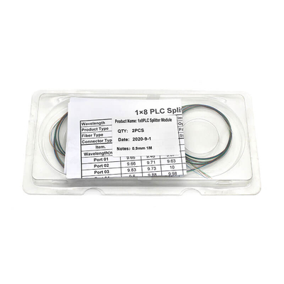 Fibra óptica de tipo desnudo PLC Splitter 1X2 1X8 2X8 2X16 en redes PON