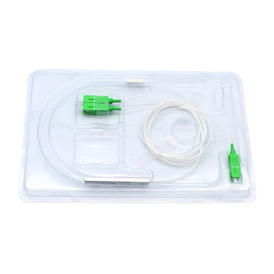 1X2 1X4 1X8 1X16 1X32 Mini Tipo PLC Splitter con conector SC UPC SC APC para sensores de fibra óptica