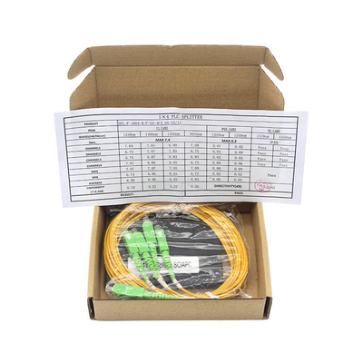 Fibra óptica personalizada Plc Splitter 1*4 1*8 1*16 1*32 1*64 PVC