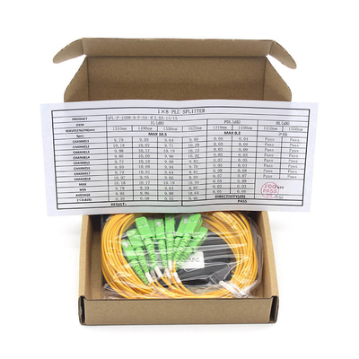 1M 1.5M Pigtails Plc Splitter de fibra 1x16 Splitter óptico FTTH FTTX PON LAN