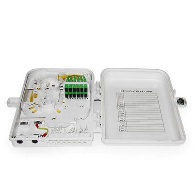 12F Caja de distribución de fibra óptica FTTH para montaje de pared interior exterior