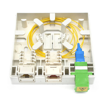 Caja de terminación de fibra óptica instalada en la pared de la salida de fibra óptica para interiores FTTH