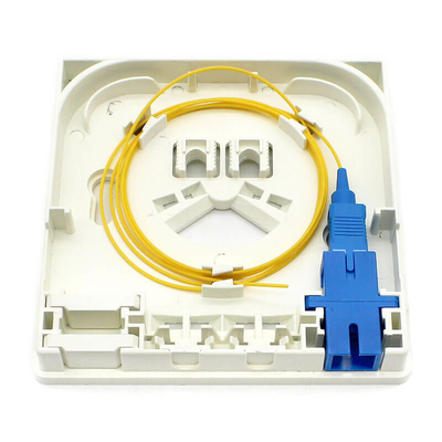 Fibra óptica de plástico de fibra blanca terminal de conexión SC 2 puertos G657