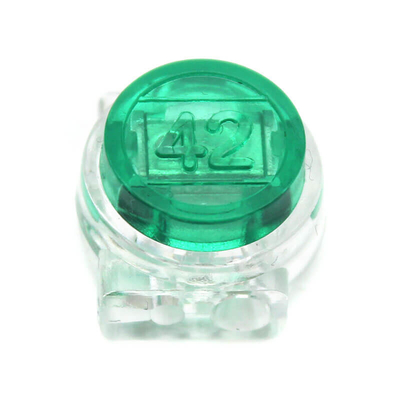 Gel lleno de verde Scotchlok Butt conector terminales de plástico transparente caja