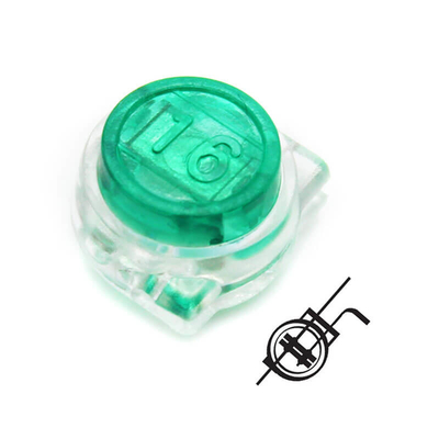 Gel lleno de verde Scotchlok Butt conector terminales de plástico transparente caja