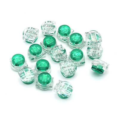 Gel lleno de verde Scotchlok Butt conector terminales de plástico transparente caja