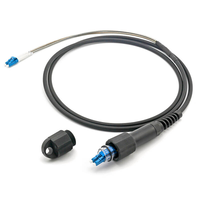 ZET Duplex LC UPC PDLC Conector reforzado impermeable con fibra óptica