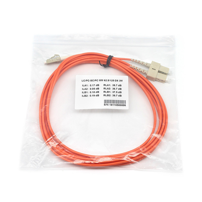 Cordón de parche de fibra óptica dúplex de alto rendimiento LC PC a SC PC