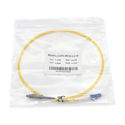 LSZH PVC Om4 Cable de parche de fibra multimodo Parche de conducción 0.9mm 2.0mm 3.0mm
