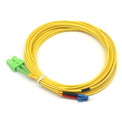 SC APC a LC UPC SM Cordón de parche de fibra óptica dúplex para soluciones de red de alto rendimiento