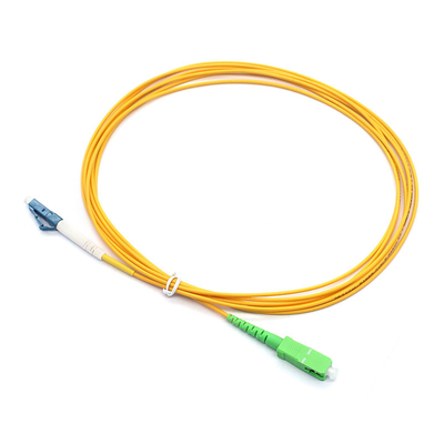 Simplex 9/125μM St Cable de parche de fibra SC APC a LC UPC SM Red de banda ancha de fibra