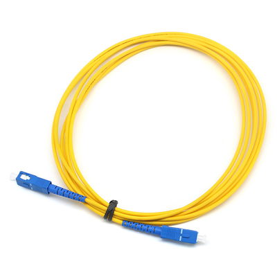 Cordón de parche de fibra óptica simple SC UPC a SC UPC SM PVC interior