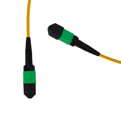 12F MPO cordón de parche 3mm LSZH chaqueta exterior PVC OFNR para el exterior de la red