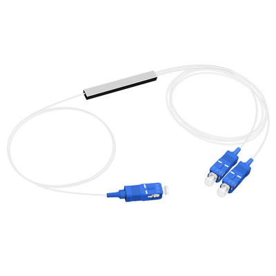1X2 SC UPC LSZH Fibra óptica PLC divisor de 0,9 mm Mini tubo de acero