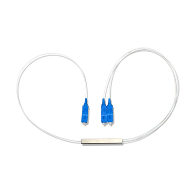 1X2 SC UPC LSZH Fibra óptica PLC divisor de 0,9 mm Mini tubo de acero