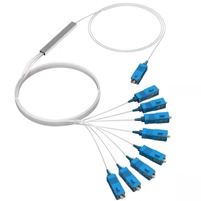 PVC LSZH Fibra óptica PLC Splitter Mini Tipo 1m, 1,5m con conector SC UPC