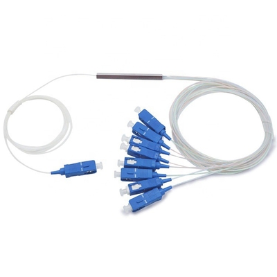 PVC LSZH Fibra óptica PLC Splitter Mini Tipo 1m, 1,5m con conector SC UPC