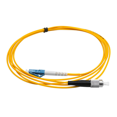 Cable de parche de chaqueta amarilla LC UPC a FC UPC Simplex de modo único G657A1 LSZH 2.0 mm