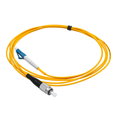 Cable de parche de chaqueta amarilla LC UPC a FC UPC Simplex de modo único G657A1 LSZH 2.0 mm