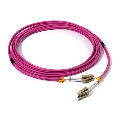 Multimodo dúplex LC UPC a LC UPC OM4 Cordón de parche de fibra óptica 3,0 mm