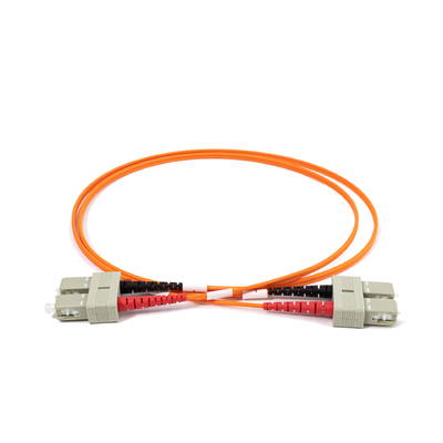2.0mm Cables de parche de fibra óptica multimodo Duplex SC UPC a SC UPC 10 metros