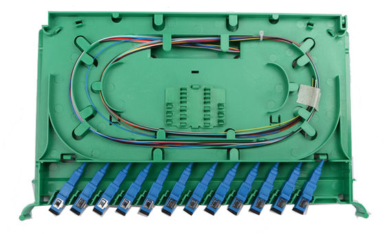 2U 19 pulgadas 12/24 núcleo caja completa de distribución de fibra óptica marco de parche panel ODF