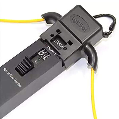 Identificador de fibra óptica con pantalla digital y localizador visual de fallas