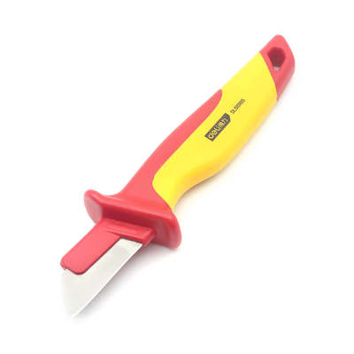 Cuchillo eléctrico aislante VDE de 50 mm Rojo/Amarillo para pelar cables