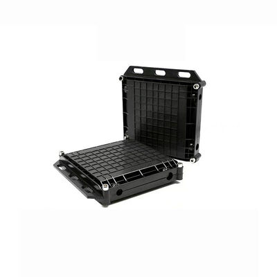 Caja de cierre de empalme de fibra óptica de tipo mini cuadrado 2 en 2 para 12-24 núcleos con material ABS + PC