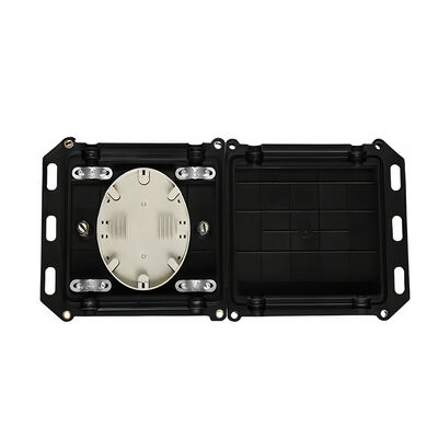 Caja de cierre de empalme de fibra óptica de tipo mini cuadrado 2 en 2 para 12-24 núcleos con material ABS + PC