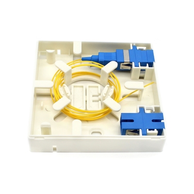 Conexión de cable de fibra óptica blanca conexión óptica de pared 4 núcleos OEM