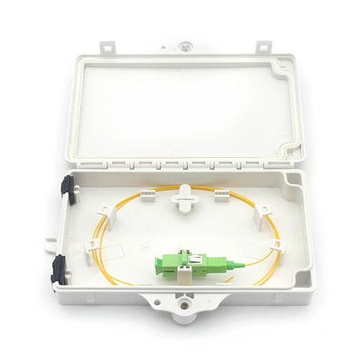 Caja de distribución de fibra óptica para telecomunicaciones con un adaptador único SC de 1 núcleo