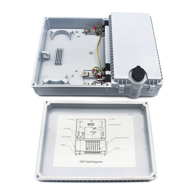 Unidad de distribución de fibra óptica de 16 puertos ABS blanco PC para acceso de banda ancha