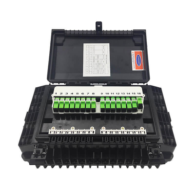 Caja de distribución de fibra óptica FTTH de plástico de 16 núcleos