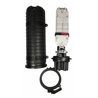 Cierre de empalme de fibra óptica con capacidad para 96 FO y 4+1 puertos para aplicaciones en exteriores