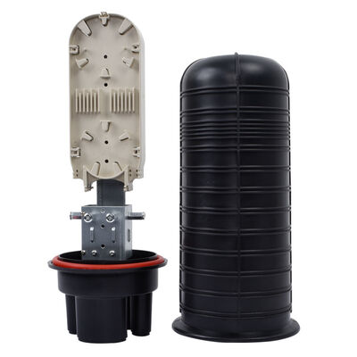 Cierre conjunto de cable de fibra óptica tipo domo IP68 con 48/96/144 núcleos y 24/48/72/96/144/288F de capacidad