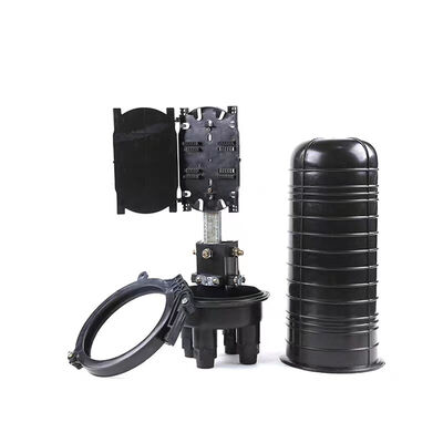 24 núcleos impermeable IP65 cierre de empalme de fibra óptica con 2 en 2 puertos fuera tipo domo