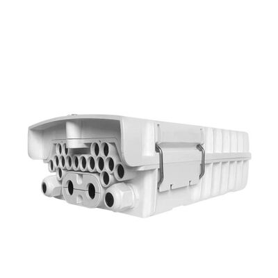 Caja de distribución de fibra óptica de material PC+ABS de 32 núcleos para uso en interiores y exteriores