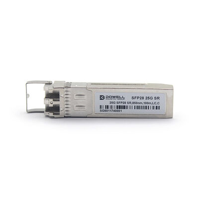 25G SR 850nm 100m SFP28 Optical Transceiver Module 25.78 Gbps Bit Rate For Data Center Networking