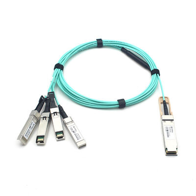 Cable óptico activo AOC de desconexión 100G QSFP28 a 4x25G SFP28 OM3 de 1~70m