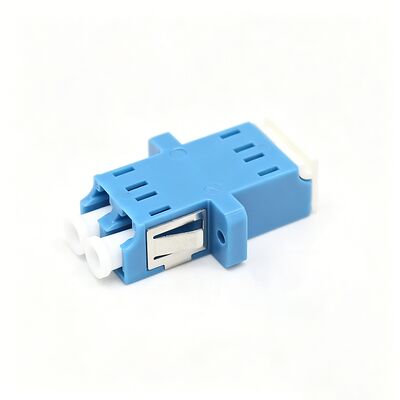 Adaptador de fibra óptica dúplex LC UPC con persiana interna y brida