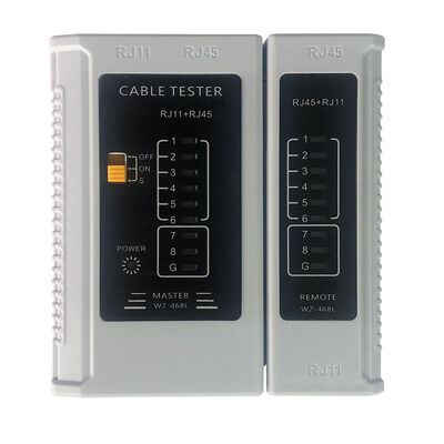Probador de cable de red de plástico ABS Cat5, Cat5e, Cat6, Cat6A, RJ45 RJ11
