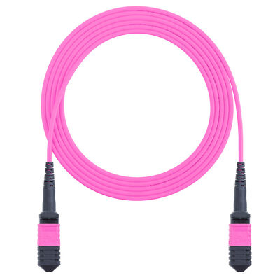 8 núcleos 12 núcleos MPO OM4 cable de conexión de fibra óptica