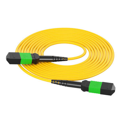 5G Telecomunicación ≤0,5dB 8/12/24 Núcleos MPO de modo único a MPO Cordón de parche de fibra