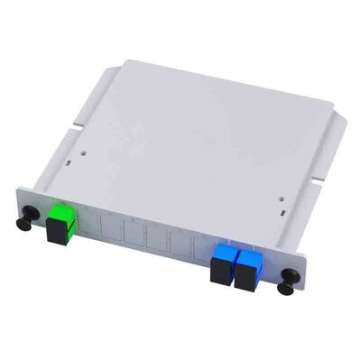 Divisor PLC Monomodo con relaciones de división 1x4, 1x8, 1x16, 1x32 y conector SC UPC en carcasa metálica